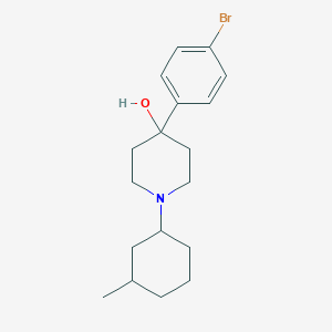 molecular formula C18H26BrNO B5240352 4-(4-bromophenyl)-1-(3-methylcyclohexyl)-4-piperidinol 