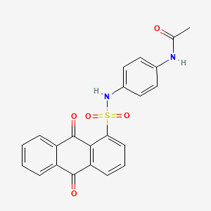 molecular formula C22H16N2O5S B5240405 N-[4-(9,10-dioxo-9,10-dihydroanthracene-1-sulfonamido)phenyl]acetamide 