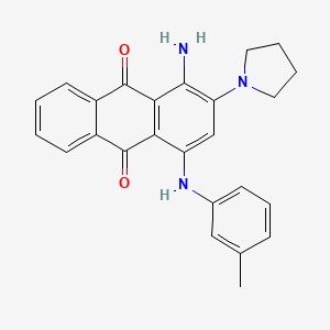 1-amino-4-[(3-methylphenyl)amino]-2-(pyrrolidin-1-yl)anthracene-9,10-dione