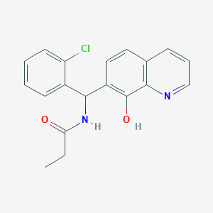 N-[(2-chlorophenyl)(8-hydroxy-7-quinolinyl)methyl]propanamide