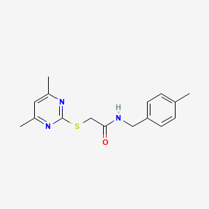 2-[(4,6-dimethyl-2-pyrimidinyl)thio]-N-(4-methylbenzyl)acetamide