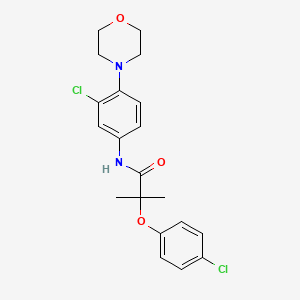 N-[3-chloro-4-(4-morpholinyl)phenyl]-2-(4-chlorophenoxy)-2-methylpropanamide