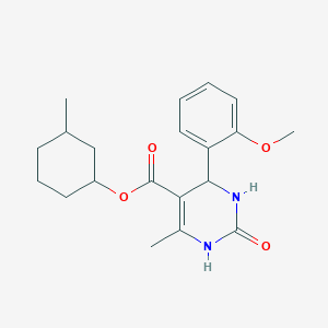 molecular formula C20H26N2O4 B5240483 (3-methylcyclohexyl) 4-(2-methoxyphenyl)-6-methyl-2-oxo-3,4-dihydro-1H-pyrimidine-5-carboxylate 