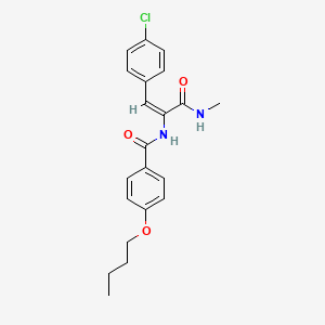 molecular formula C21H23ClN2O3 B5240489 4-butoxy-N-[(E)-1-(4-chlorophenyl)-3-(methylamino)-3-oxoprop-1-en-2-yl]benzamide 