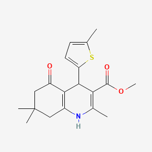 methyl 2,7,7-trimethyl-4-(5-methyl-2-thienyl)-5-oxo-1,4,5,6,7,8-hexahydro-3-quinolinecarboxylate