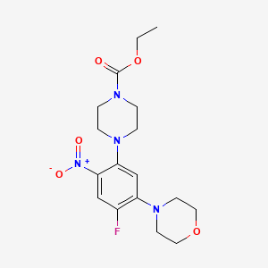 Ethyl 4-[4-fluoro-5-(morpholin-4-yl)-2-nitrophenyl]piperazine-1-carboxylate