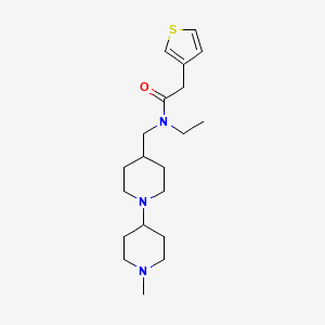 molecular formula C20H33N3OS B5240545 N-ethyl-N-[(1'-methyl-1,4'-bipiperidin-4-yl)methyl]-2-(3-thienyl)acetamide 