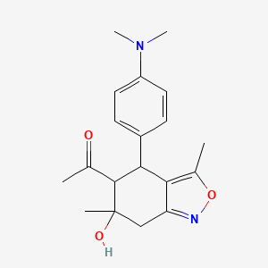 1-[4-[4-(dimethylamino)phenyl]-6-hydroxy-3,6-dimethyl-5,7-dihydro-4H-2,1-benzoxazol-5-yl]ethanone