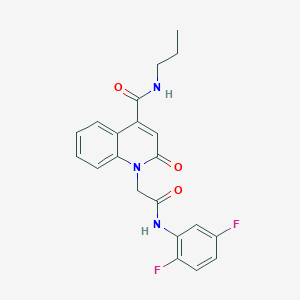 1-{[(2,5-DIFLUOROPHENYL)CARBAMOYL]METHYL}-2-OXO-N-PROPYL-1,2-DIHYDROQUINOLINE-4-CARBOXAMIDE