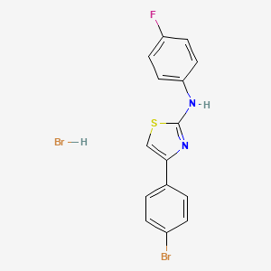 molecular formula C15H11Br2FN2S B5240622 4-(4-bromophenyl)-N-(4-fluorophenyl)-1,3-thiazol-2-amine;hydrobromide 