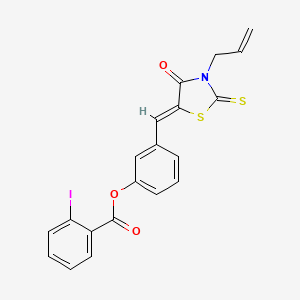 3-[(3-allyl-4-oxo-2-thioxo-1,3-thiazolidin-5-ylidene)methyl]phenyl 2-iodobenzoate