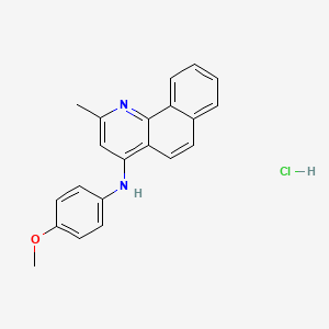 molecular formula C21H19ClN2O B5240638 N-(4-methoxyphenyl)-2-methylbenzo[h]quinolin-4-amine hydrochloride 