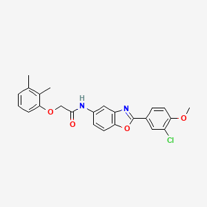 molecular formula C24H21ClN2O4 B5240644 N-[2-(3-chloro-4-methoxyphenyl)-1,3-benzoxazol-5-yl]-2-(2,3-dimethylphenoxy)acetamide 