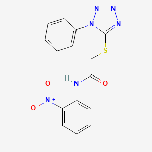 N-(2-nitrophenyl)-2-(1-phenyltetrazol-5-yl)sulfanylacetamide