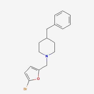 molecular formula C17H20BrNO B5240669 4-benzyl-1-[(5-bromo-2-furyl)methyl]piperidine 