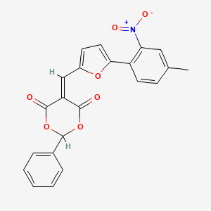 5-[[5-(4-Methyl-2-nitrophenyl)furan-2-yl]methylidene]-2-phenyl-1,3-dioxane-4,6-dione