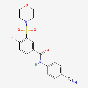 N-(4-cyanophenyl)-4-fluoro-3-morpholin-4-ylsulfonylbenzamide