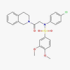 N-(4-chlorophenyl)-N-[2-(3,4-dihydro-2(1H)-isoquinolinyl)-2-oxoethyl]-3,4-dimethoxybenzenesulfonamide