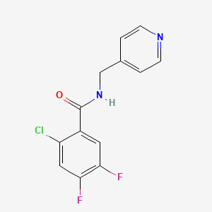 2-chloro-4,5-difluoro-N-(4-pyridinylmethyl)benzamide