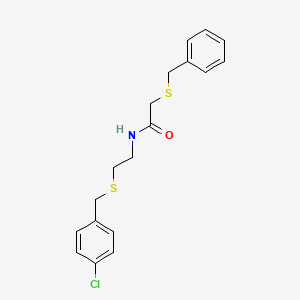 2-(benzylthio)-N-{2-[(4-chlorobenzyl)thio]ethyl}acetamide