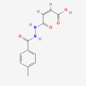 molecular formula C12H12N2O4 B5240767 4-[2-(4-methylbenzoyl)hydrazino]-4-oxo-2-butenoic acid 