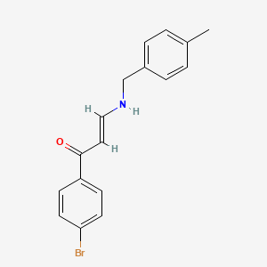 molecular formula C17H16BrNO B5240782 (2E)-1-(4-bromophenyl)-3-[(4-methylbenzyl)amino]prop-2-en-1-one 