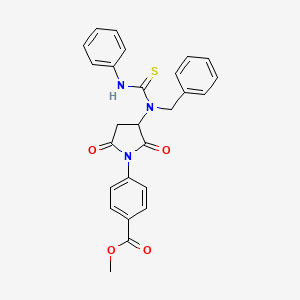 methyl 4-{3-[(anilinocarbonothioyl)(benzyl)amino]-2,5-dioxo-1-pyrrolidinyl}benzoate