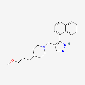 4-(3-methoxypropyl)-1-[(5-naphthalen-1-yl-1H-pyrazol-4-yl)methyl]piperidine