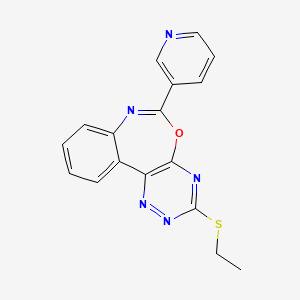 molecular formula C17H13N5OS B5240839 3-(ethylthio)-6-(3-pyridinyl)[1,2,4]triazino[5,6-d][3,1]benzoxazepine 