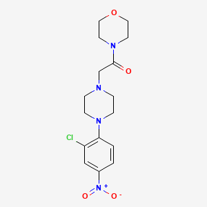 molecular formula C16H21ClN4O4 B5240841 4-{[4-(2-chloro-4-nitrophenyl)-1-piperazinyl]acetyl}morpholine 