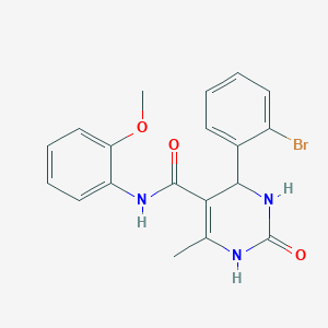 molecular formula C19H18BrN3O3 B5240854 4-(2-bromophenyl)-N-(2-methoxyphenyl)-6-methyl-2-oxo-3,4-dihydro-1H-pyrimidine-5-carboxamide 