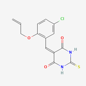 5-[(5-Chloro-2-prop-2-enoxyphenyl)methylidene]-2-sulfanylidene-1,3-diazinane-4,6-dione