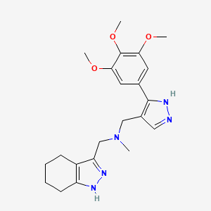 N-methyl-1-(4,5,6,7-tetrahydro-1H-indazol-3-yl)-N-{[3-(3,4,5-trimethoxyphenyl)-1H-pyrazol-4-yl]methyl}methanamine