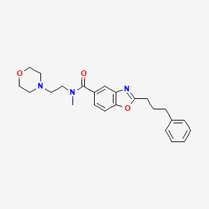 molecular formula C24H29N3O3 B5240912 N-methyl-N-[2-(4-morpholinyl)ethyl]-2-(3-phenylpropyl)-1,3-benzoxazole-5-carboxamide 