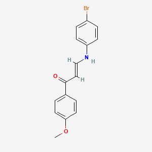 molecular formula C16H14BrNO2 B5240919 (E)-3-(4-bromoanilino)-1-(4-methoxyphenyl)prop-2-en-1-one 