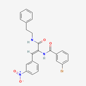 molecular formula C24H20BrN3O4 B5240921 3-bromo-N-[(Z)-1-(3-nitrophenyl)-3-oxo-3-(2-phenylethylamino)prop-1-en-2-yl]benzamide 