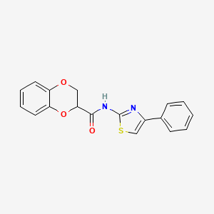 2,3-Dihydro-benzo[1,4]dioxine-2-carboxylic acid (4-phenyl-thiazol-2-yl)-amide