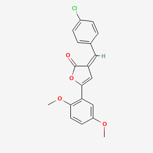 (3Z)-3-[(4-chlorophenyl)methylidene]-5-(2,5-dimethoxyphenyl)furan-2-one