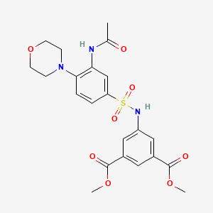 molecular formula C22H25N3O8S B5240958 dimethyl 5-({[3-(acetylamino)-4-(4-morpholinyl)phenyl]sulfonyl}amino)isophthalate 