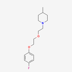 molecular formula C16H24FNO2 B5240963 1-[2-[2-(4-Fluorophenoxy)ethoxy]ethyl]-4-methylpiperidine 