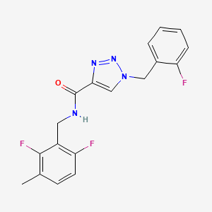 molecular formula C18H15F3N4O B5240968 N-(2,6-difluoro-3-methylbenzyl)-1-(2-fluorobenzyl)-1H-1,2,3-triazole-4-carboxamide 