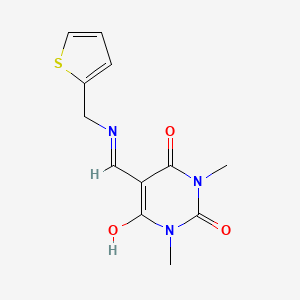 1,3-dimethyl-5-{[(2-thienylmethyl)amino]methylene}-2,4,6(1H,3H,5H)-pyrimidinetrione