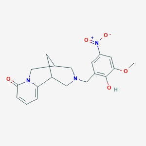 molecular formula C19H21N3O5 B5241009 11-(2-hydroxy-3-methoxy-5-nitrobenzyl)-7,11-diazatricyclo[7.3.1.0~2,7~]trideca-2,4-dien-6-one 