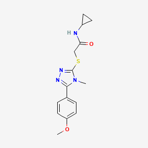 N-cyclopropyl-2-{[5-(4-methoxyphenyl)-4-methyl-4H-1,2,4-triazol-3-yl]sulfanyl}acetamide