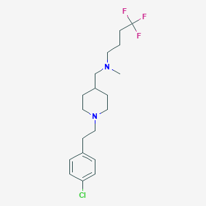 molecular formula C19H28ClF3N2 B5241055 ({1-[2-(4-chlorophenyl)ethyl]-4-piperidinyl}methyl)methyl(4,4,4-trifluorobutyl)amine 