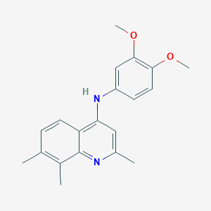 molecular formula C20H22N2O2 B5241063 N-(3,4-dimethoxyphenyl)-2,7,8-trimethylquinolin-4-amine 