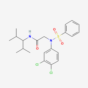 2-[N-(benzenesulfonyl)-3,4-dichloroanilino]-N-(2,4-dimethylpentan-3-yl)acetamide