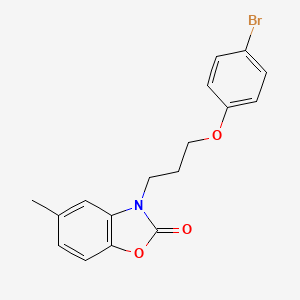 molecular formula C17H16BrNO3 B5241125 3-[3-(4-BROMOPHENOXY)PROPYL]-5-METHYL-2,3-DIHYDRO-1,3-BENZOXAZOL-2-ONE 