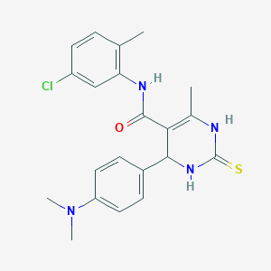 N-(5-CHLORO-2-METHYLPHENYL)-4-[4-(DIMETHYLAMINO)PHENYL]-6-METHYL-2-SULFANYLIDENE-1,2,3,4-TETRAHYDROPYRIMIDINE-5-CARBOXAMIDE