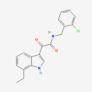 N-[(2-chlorophenyl)methyl]-2-(7-ethyl-1H-indol-3-yl)-2-oxoacetamide